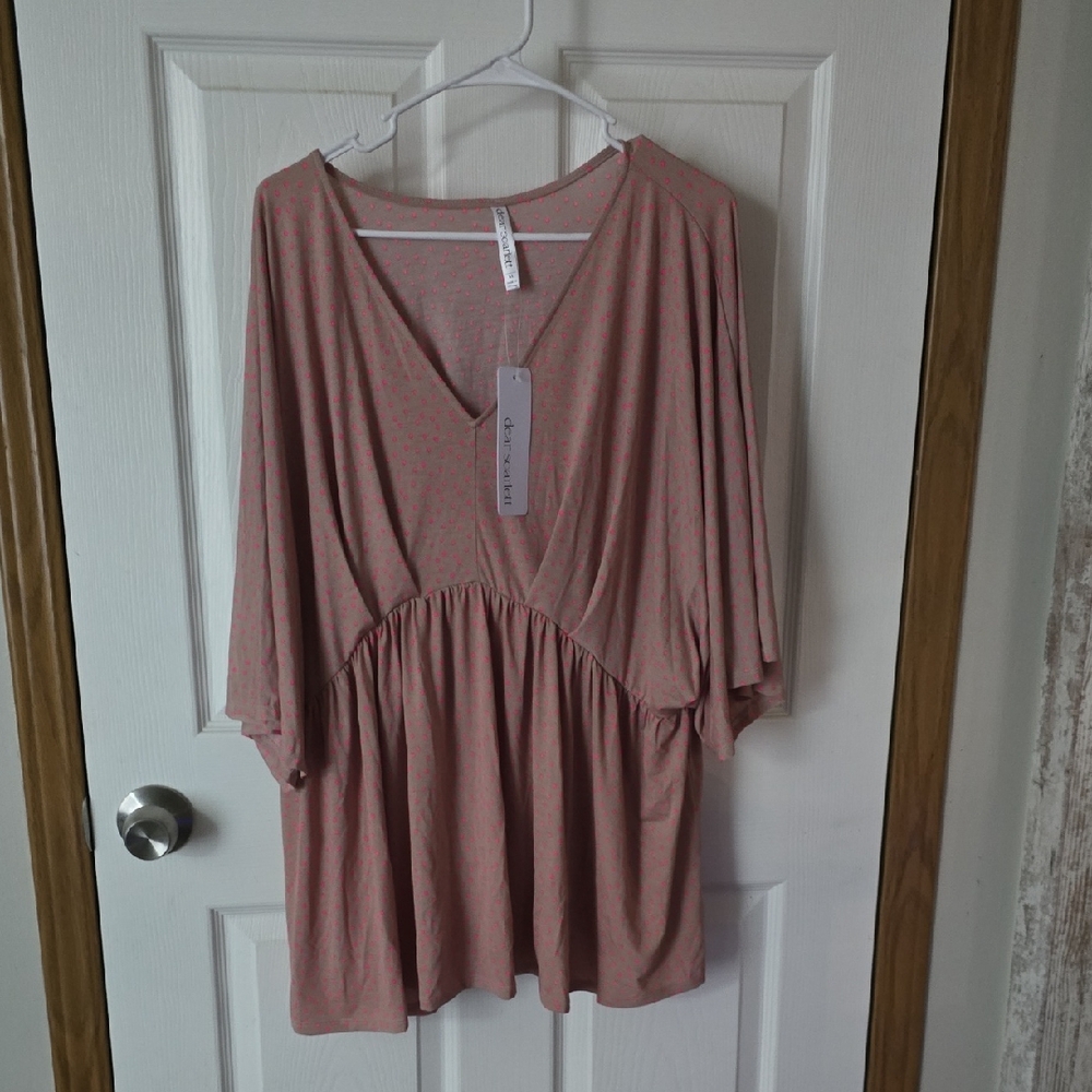 Dear Scarlet Blush V-Neck Tunic